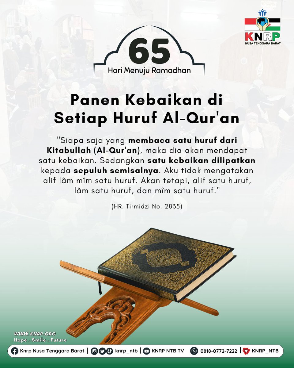 knrp_ntb's tweet image. Panen kebaikan disetiap huruf Al-Qur&apos;an🌱 

#fyp #viral #RamadhanVibes #OtwPuasa