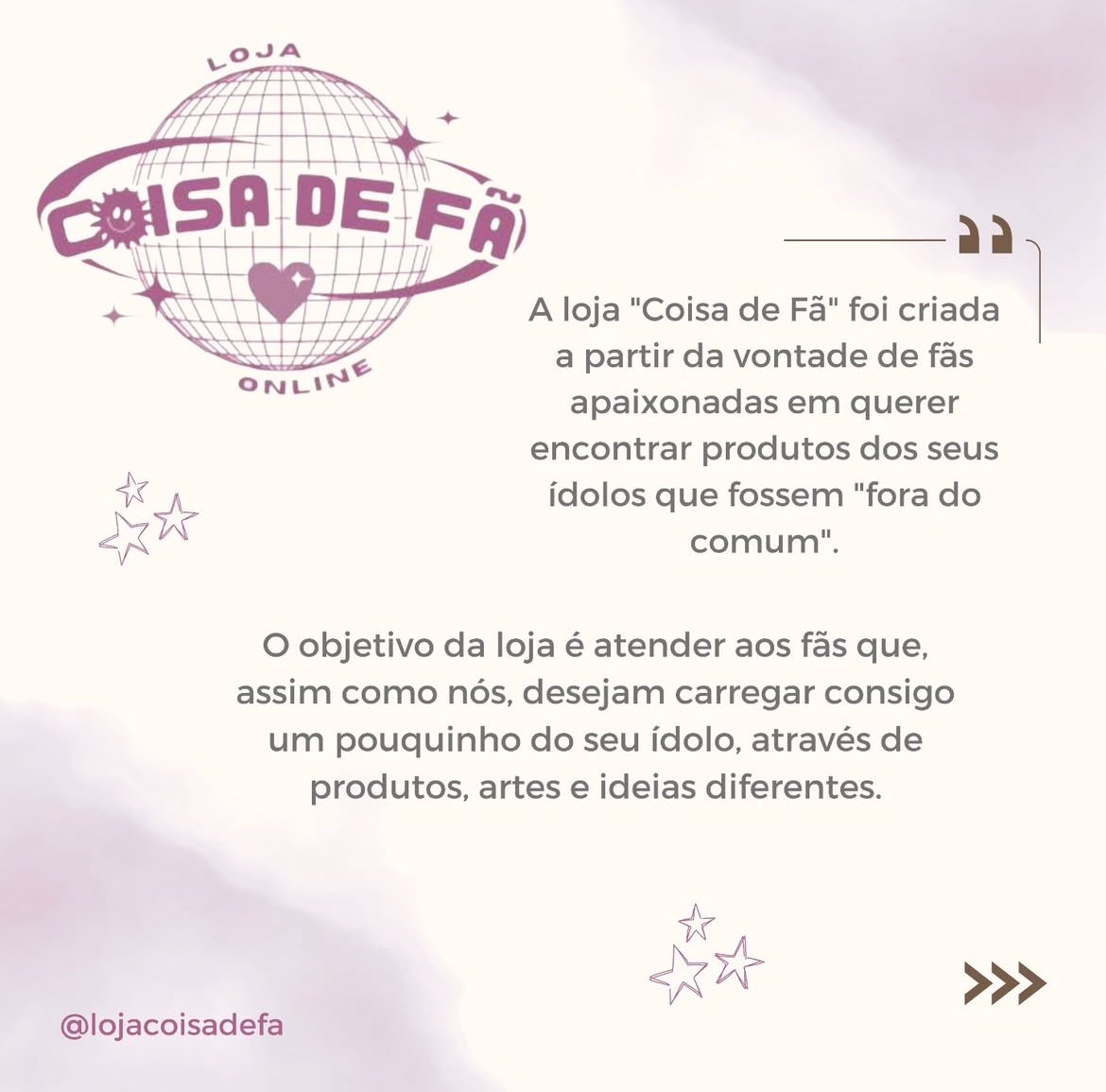 lojacoisadefa's tweet photo. bem-vindxs ao perfil oficial da nossa lojinha aqui no twitter! 

a coisa de fã foi criada de um lugar muito especial! de fã pra fã, entregando pra vocês com o máximo de carinho e amor que existe daqui! espero que gostem e aproveitem! 💜🪐 https://t.co/7NQsDsgPKn