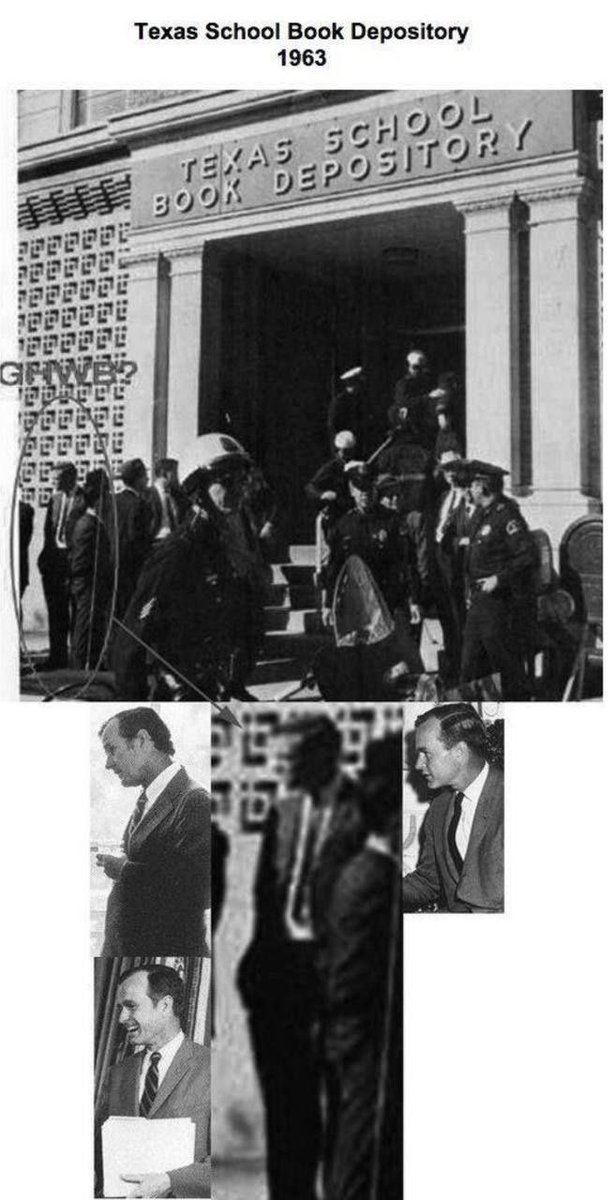 Charliewar0's tweet photo. George H. W. Bush was head of the CIA during the Ford Administration. Remember those Bloodlines.
The day JFK Assassination happened, GHWB was there. https://t.co/5EIdddiLll