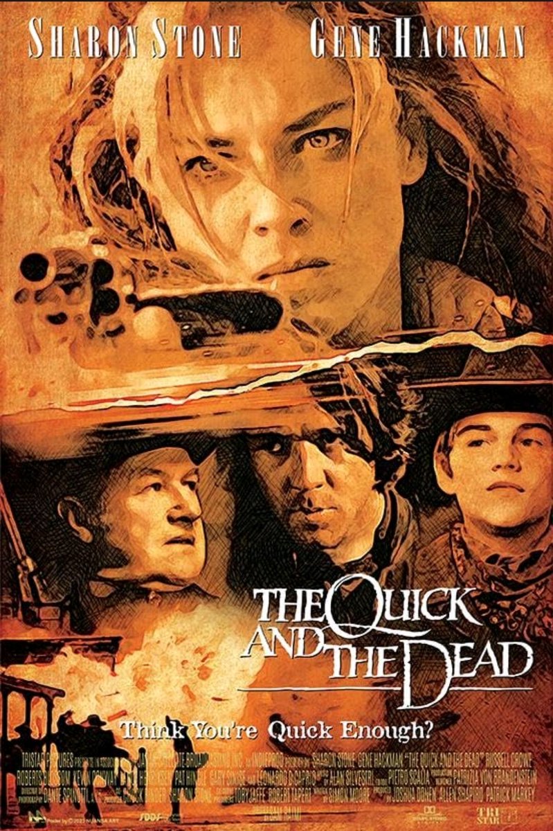 FilmsQuirky's tweet image. #NowWatching   #FilmX   🎥   🎬 
#TheQuickAndTheDead (1995)

#SharonStone #GeneHackman 
#RussellCrowe #LeonardoDiCaprio
