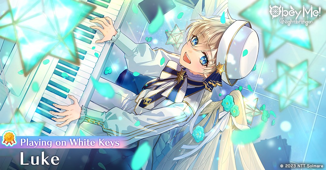 ObeyMeNB's tweet image. Today, we&apos;re highlighting a Premium Picture that comes with a UR+ Card in the latest Nightmare, &quot;A RADical Celebration!&quot;! 📢
Set the Picture to your Home screen and enjoy all-new, exclusive lines! ♡

✨Premium Picture Name✨
Luke: Playing on White Keys

#NBPremiumPicture