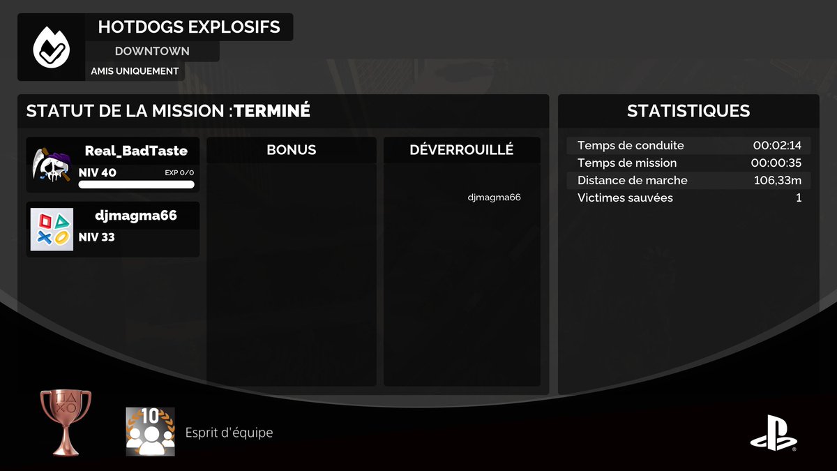 RealBadTaste's tweet photo. Firefighting Simulator-The Squad
Partie de l'équipe (BRONZE)
Capitaine compétent (SILVER)
Esprit d'équipe (BRONZE)
Sauvetage spectaculaire / Sauvetage en hauteur (BRONZE)
#PlaystationTrophy #PS5Share #FirefightingSimulatorTheSquad
Petite coop avec @djmagma66. Très sympa en multi https://t.co/G5z0LMOPuo