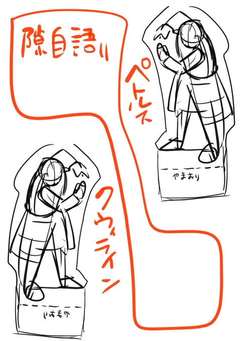 こう!地獄か!?w
自分語りも絵も全部誰得だけど、万が一本当に切って立たせてしまう人がいたら面白いから作ってみるか、ペーパーを…… 
