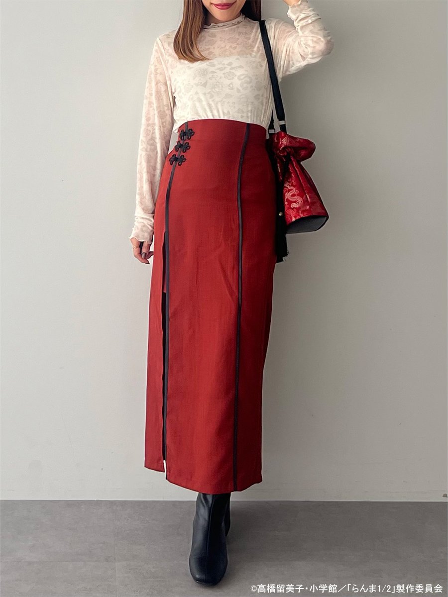 earth music&ecology らんま1/2 コラボ チャイナスカート らんま1/2