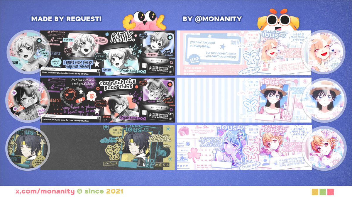 monanity's tweet image. help retweet please? tysm! 🎀

lia open daily untuk made by req 2d ya! bisa untuk anime, game, dll. Info selengkapnya &amp;amp; form ada di profile 🤯

t. layout wallpaper trio duo 
{ #zonauang #zonaba }