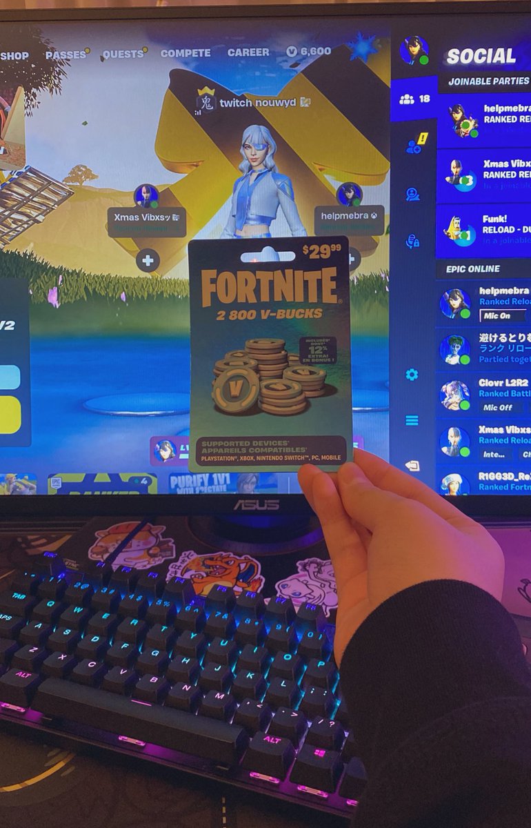 Vbucks giveaway (2800) 
Follow <a href="/Nouwyd/">nouwyd</a> and @TomieFV 
Like❤️ and repost♻️
Ends in 24 hours good luck 🤞