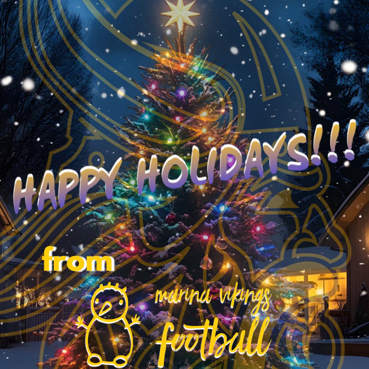 Happy Holidays to ALL from Marina Vikings Football!!!  GO VIKINGS!!!
#WhyNotMarina
