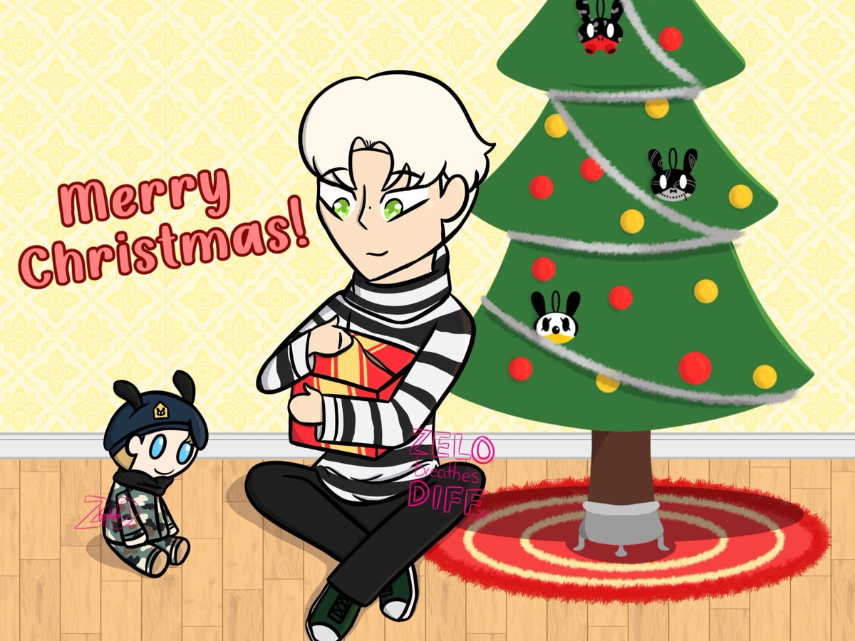 ZELOisDIFF's tweet photo. Merry Xmas! Hope you all have a great day! #BJYM #bjym_christmaswithyou #bjymfanart #BAP #bapfanart #MoonJongUp https://t.co/ZG0d9KU2PR