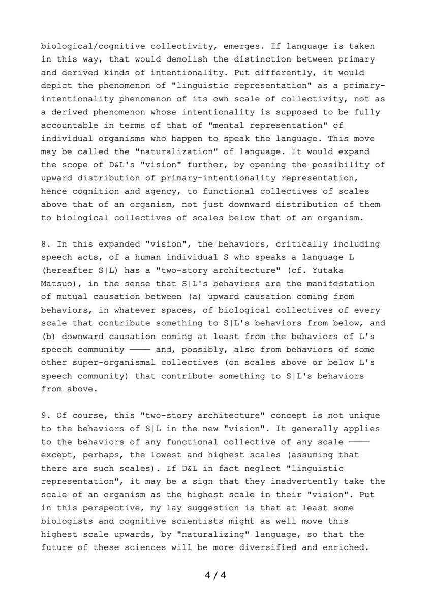seichiy's tweet photo. @danieldennett A lay reader's response ---- a proposal to expand the scope of the original proposal to "naturalize cognition". https://t.co/aGusXXeOQ2