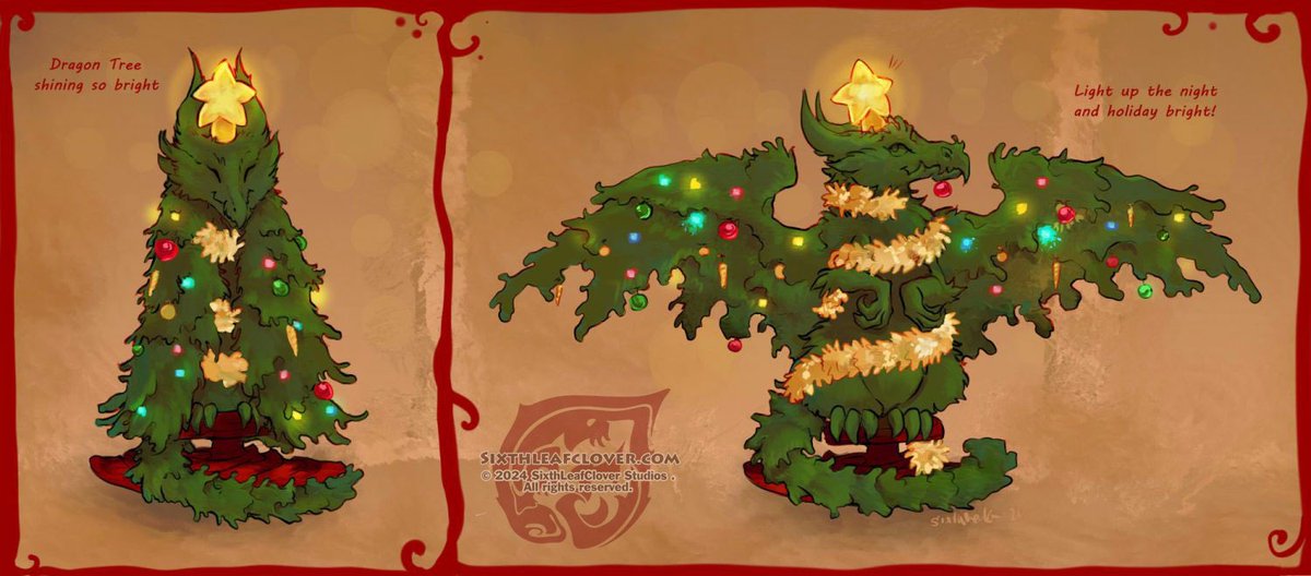 Holiday Tree Dragon shining so bright! 🐲🎄