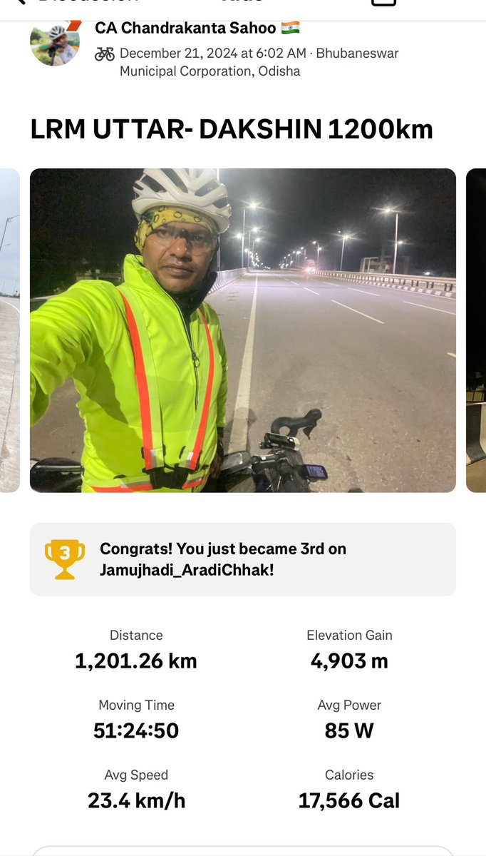 cachandrakant's tweet photo. Conquered the #UttarDakshin1200km LRM! 🚴‍♂️ A journey of grit, rain-soaked roads, and unforgettable camaraderie. Grateful for the support and memories made along the way. #Randonneuring #AudaxIndia #Cycling https://t.co/57Dzm93kTs