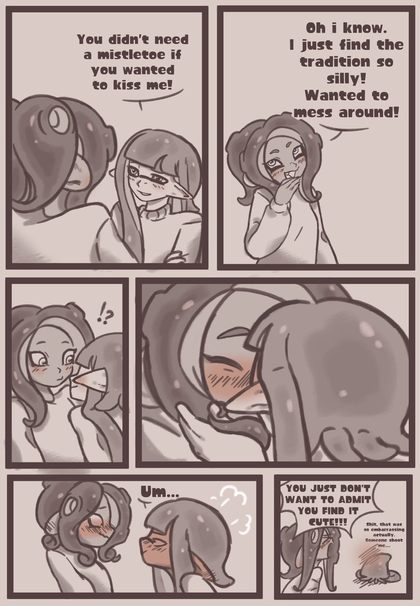 #agent24week2024 Day 25 - Under the mistletoe
#agent24
I'm a bit late for my timezone and went through multiple concepts and ended up with a small comic based on the first image haha!