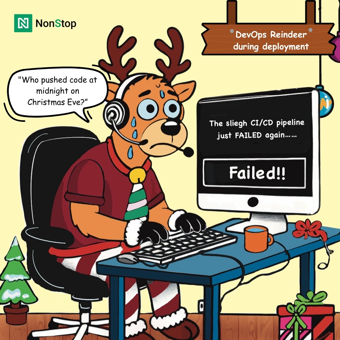 NonStopio's tweet image. This #Christmas, Santa’s team has traded sleigh bells for keyboards and turned into a full-blown product development squad!

Tune into the fun episodes where Santa’s squad faces the same hurdles as every dev team.
Can they still deliver holiday magic amidst the chaos?
#NonStopFun