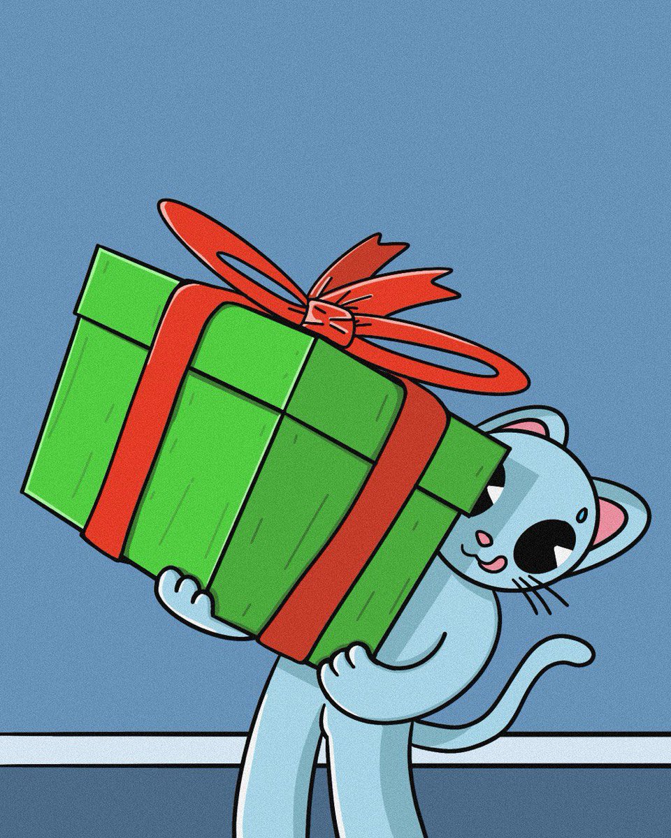 theBOOPcat's tweet photo. deploying presents https://t.co/G5ppose4C6