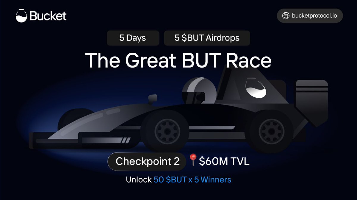 Bucket Protocol (@bucket_protocol) on Twitter photo WE DID IT 🎉$60M TVL!
Giving away 250 $BUT:
1⃣ Follow <a href="/bucket_protocol/">Bucket Protocol</a>
2⃣ Like & RT this post
3⃣ Comment your wallet address
Race continues 🏃♂️💨
#BucketProtocol #DeFi #Stablecoin WE DID IT 🎉$60M TVL!
Giving away 250 $BUT:
1⃣ Follow <a href="/bucket_protocol/">Bucket Protocol</a>
2⃣ Like & RT this post
3⃣ Comment your wallet address
Race continues 🏃♂️💨
#BucketProtocol #DeFi #Stablecoin