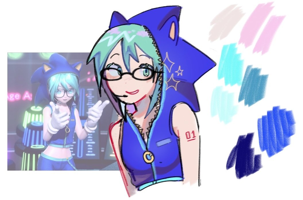 mikudayp's tweet photo. fakin hatsune miku con ropa de sonic ouu yeaa sega autism takes over https://t.co/ANADxU2BbF
