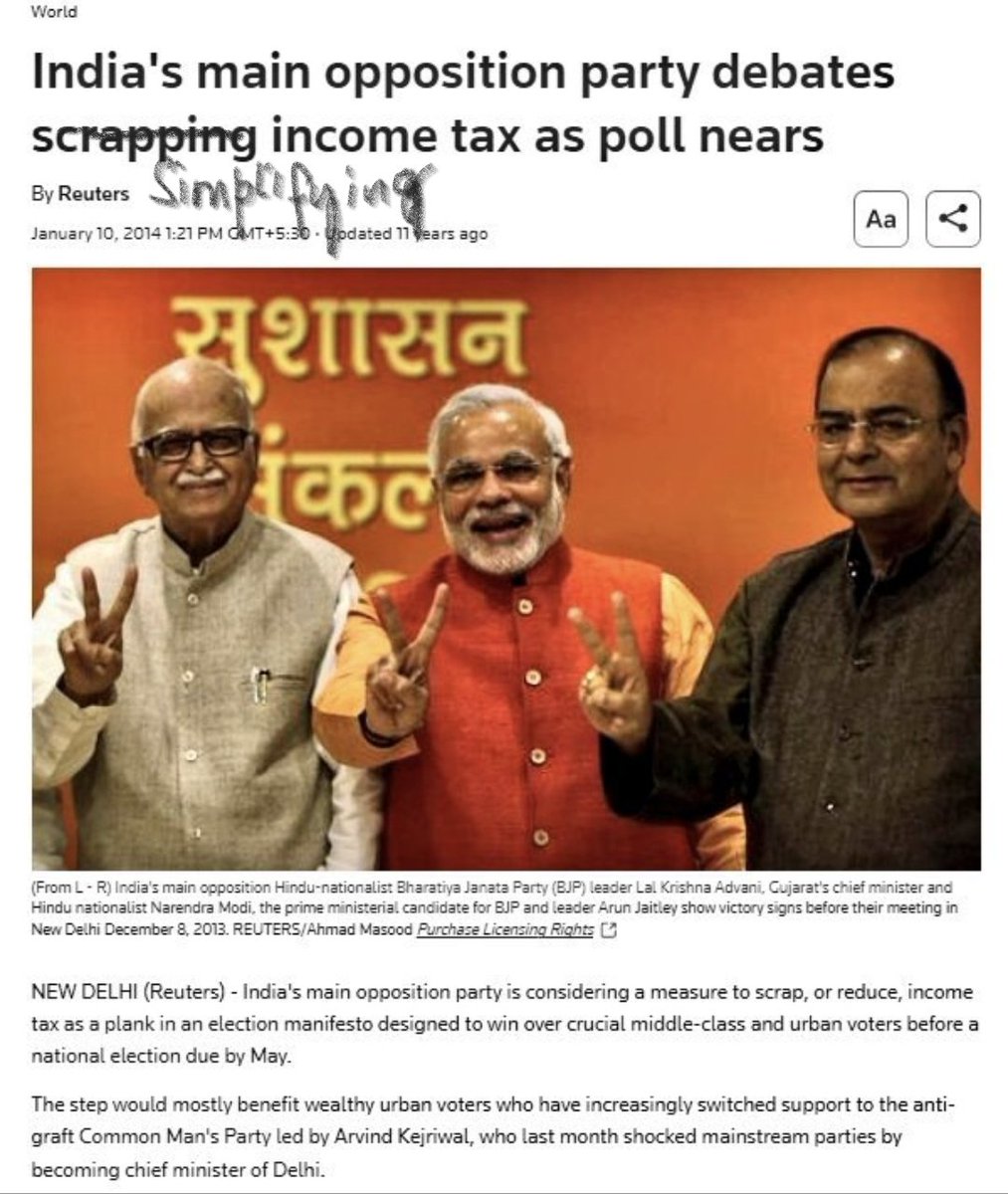 imtryingtofocus's tweet image. If GST impacts many, think about income tax, STT, transaction tax, LTCG, STCG, and the countless taxes burdening India&apos;s middle class. What happened to the debate on scrapping income tax? Was it just about Kejriwal? We know who&apos;s responsible. #MiddleClassBurden #TaxReform