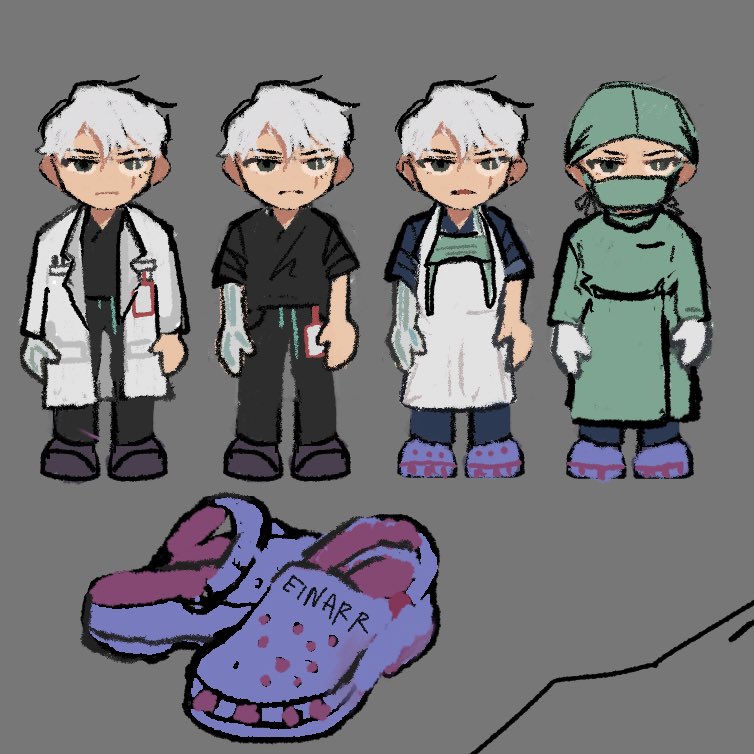 falseneun_'s tweet photo. He is trying to survive the surgery residency. 🔪

(crocsnya kw dan lagi sale) #wip https://t.co/GI4tWpmj8X