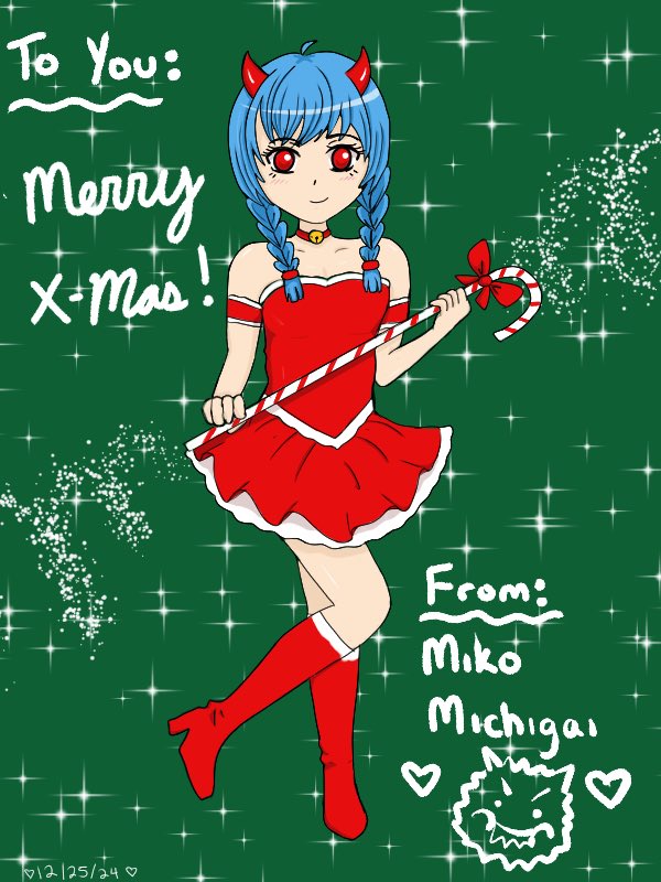 Miko_VT's tweet photo. With just an hour left on Christmas, I wanted to share this with you all! I worked on it today on and off while hanging out with my family 💖

I hope you had an amazing xmas!! Please let me know if you got anything cool you’d like to share !! 🎄✨

#MerryChristmas !!! https://t.co/UiHHA8Pdpf