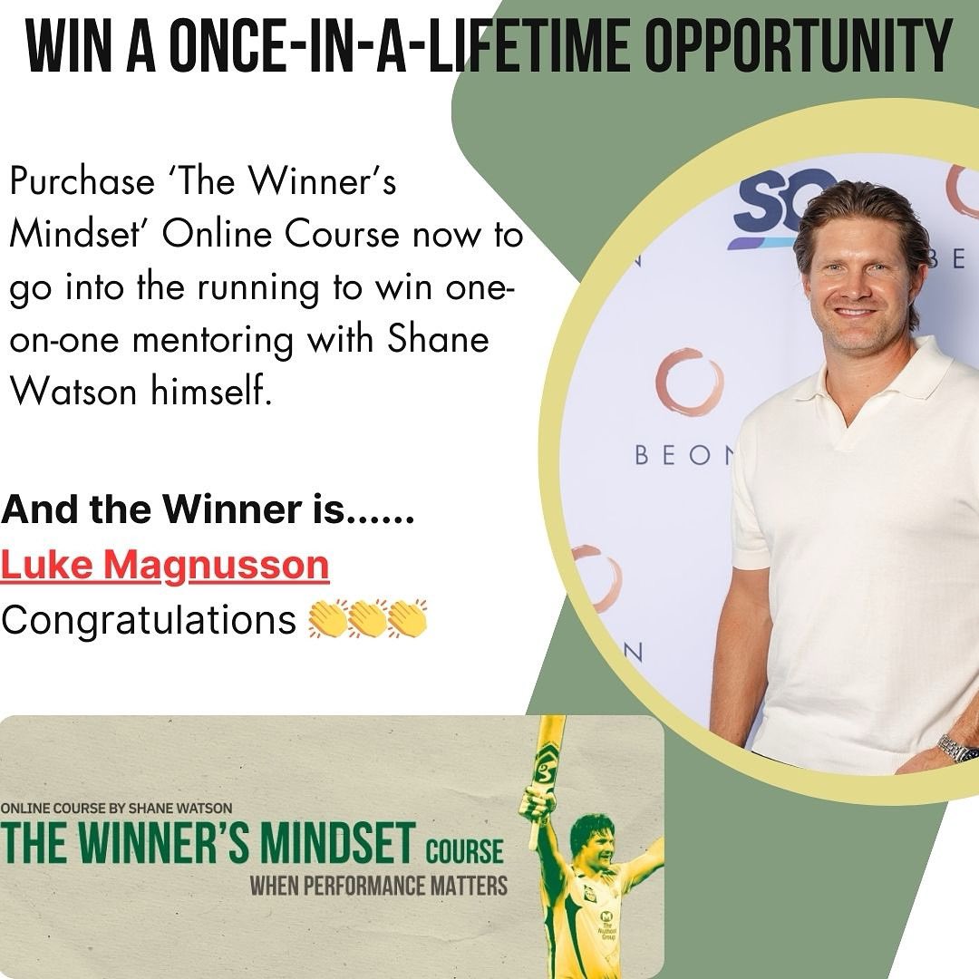 Congratulations Luke for winning the Mentoring session with me.
I look forward to chatting soon.
Thanks so much for everyone who entered the competition. 
#mentoring #mentalskills #masteringyourmind #fearless