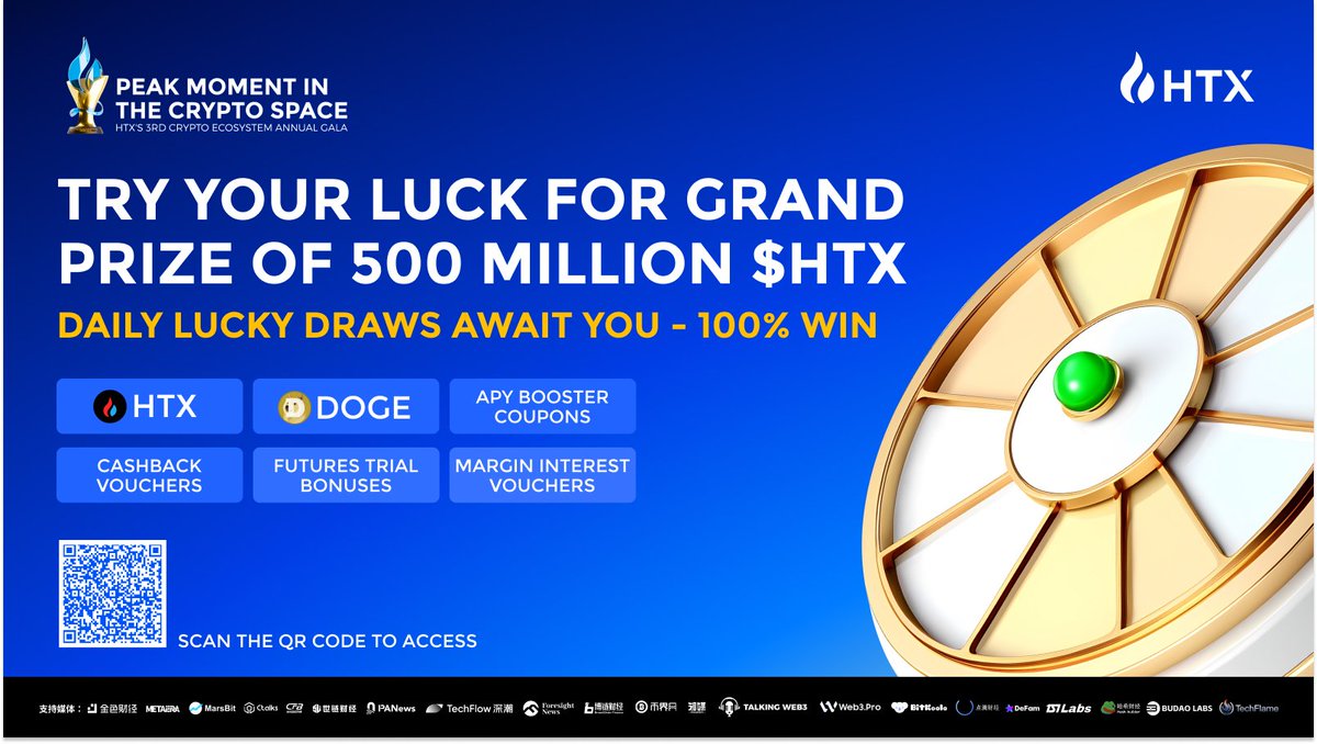 HTX Crypto Ecosystem Annual Gala 2025 is here! 🎉 💎 Scan the QR code in  your HTX App to join the excitement: 🗳 Cast daily votes for award  categories 🎁 Enter the