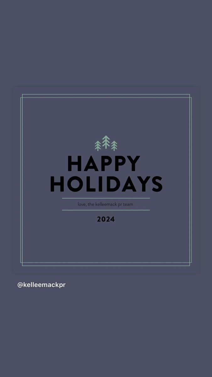 kelleemackpr's tweet photo. As we approach the end of year celebrations with family and friends, we want to thank you all for being part of our journey in the PR world. Sending you warm wishes for a joyful and peaceful holiday season. ✨
Love,
The KMPR Family
.
.
.
#kelleemackpr #kmpr #happyholidays https://t.co/5b5d5vQXO8
