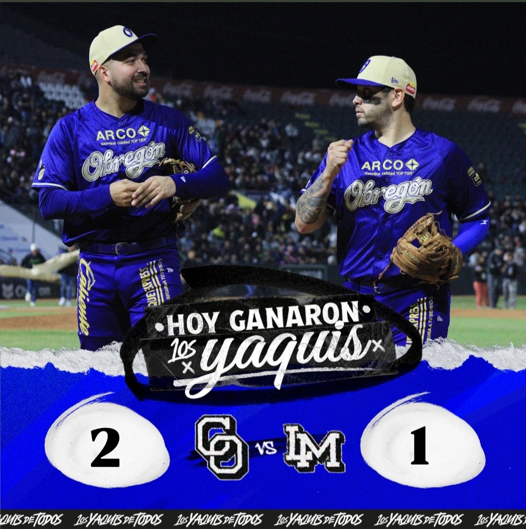 ✅️🎅🏻Triunfo navideño para los Yaquis☃️
#PuroYaquis🏹 

Presentado por <a href="/Salsa_Huichol/">Salsa Huichol</a>