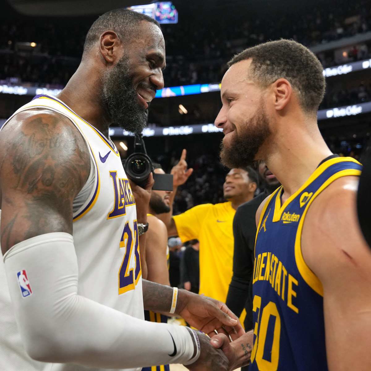 LegionHoops's tweet photo. LeBron James was asked what is still great about the NBA today:

His response: “LeBron and Steph.”

(via @mcten) https://t.co/3mRWryx4ev
