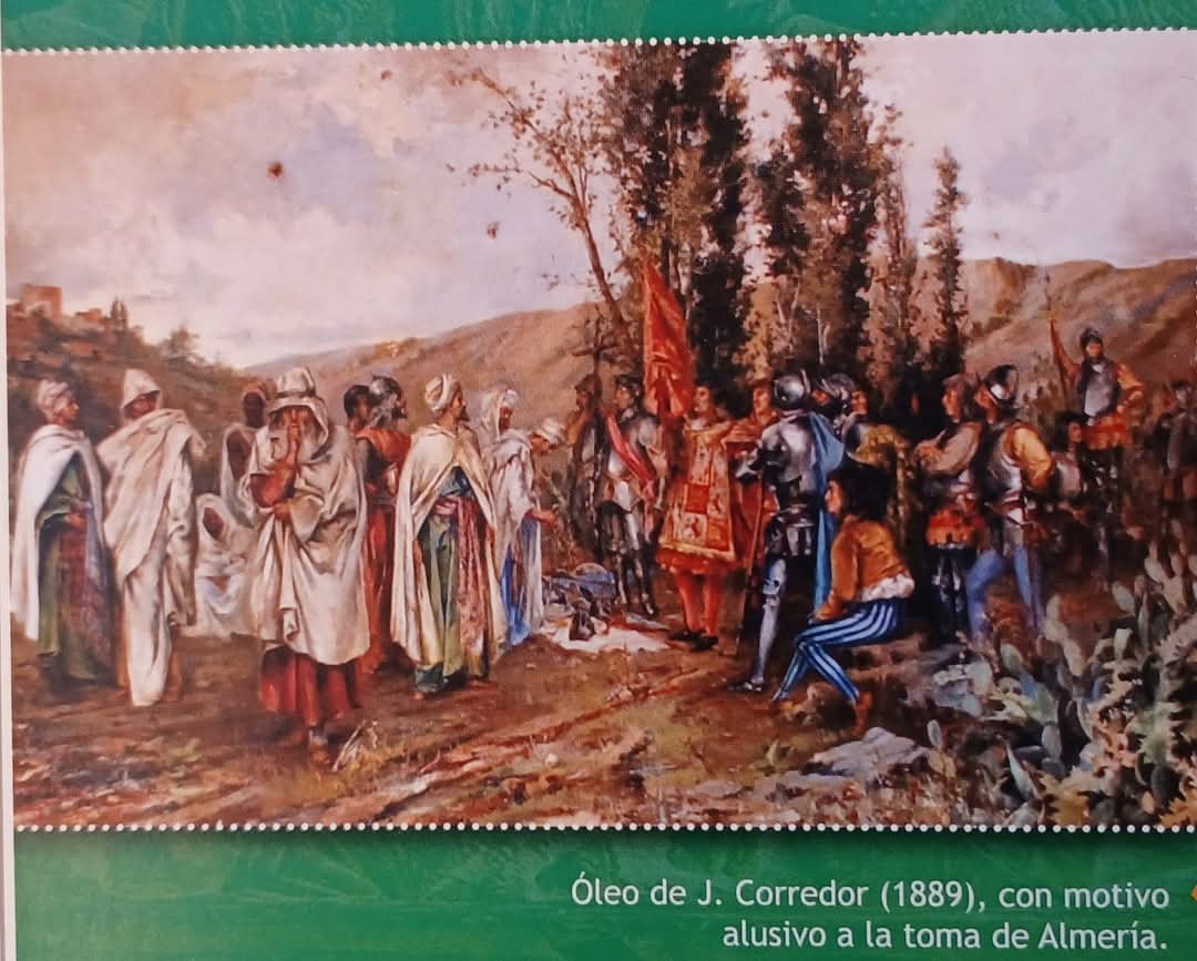 TugaiKhan's tweet photo. Almería, 26 de Diciembre de 1489🏴󠁧󠁢󠁥󠁮󠁧󠁿. El lugar donde la tradición cuenta entregó El Zagal las llaves de la ciudad a Fernando el Católico.  ↘️ 
(Los montes que se ven en la primera imagen deben ser la Molineta a la que se accede desde el Camino de la Cruz de Caravaca (2da foto) https://t.co/darSP3U9QW