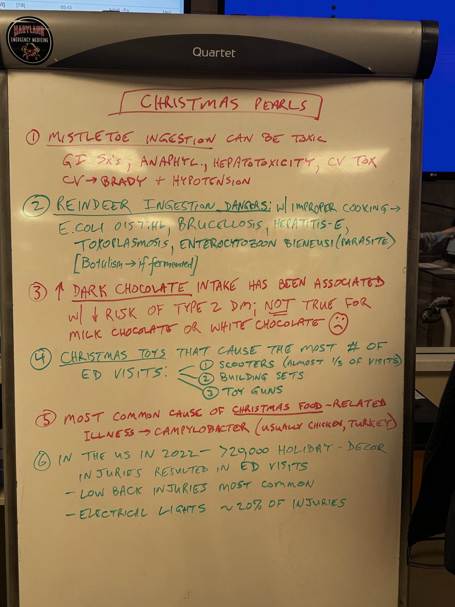 Amal Mattu (@amalmattu) on Twitter photo Christmas evening shift with Christmas pearls âŠ<a href="/UMEmergencyMed/">U of Maryland Emergency Med</a>â© #foamed #WhiteBoardTeaching Christmas evening shift with Christmas pearls âŠ<a href="/UMEmergencyMed/">U of Maryland Emergency Med</a>â© #foamed #WhiteBoardTeaching