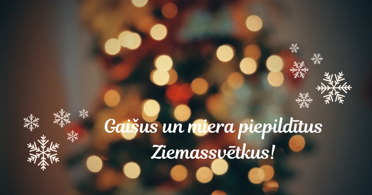 🎄Gaišus un miera piepildītus Ziemassvētkus!

Lai ikvienam svētku dienas ir piepildītas ar mieru, sirds siltumu, mīlestību, un gaišie mirkļi turpinās arī Jaunajā gadā!