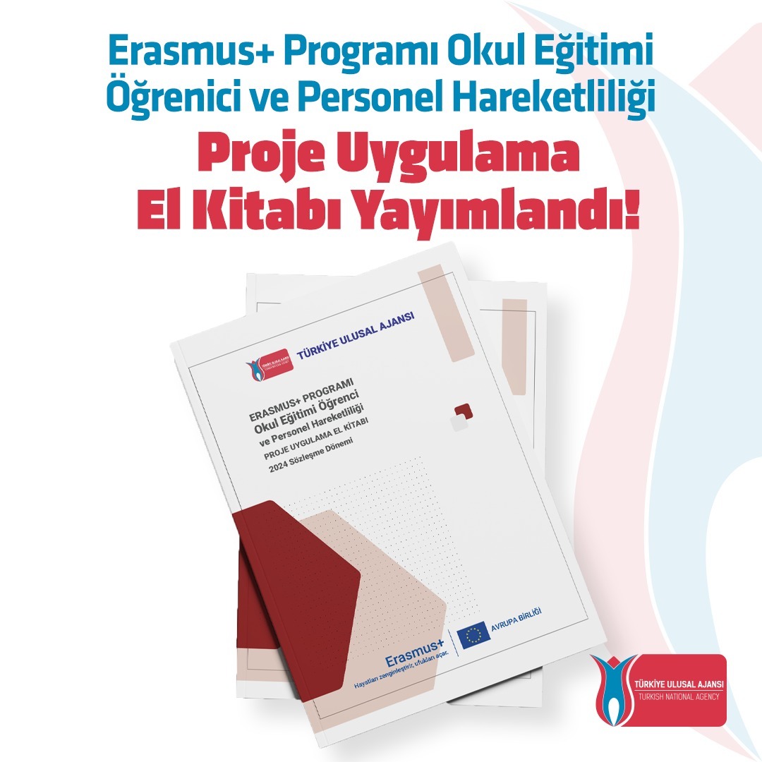 ulusalajans's tweet photo. 🗒️Erasmus+ Programı Okul Eğitimi Öğrenci ve Personel Hareketliliği Proje Uygulama El Kitabı ✏️

📌Erasmus+ Programı Okul Eğitimi Alanında Öğrenci ve Personel Hareketliliği projeleri kapsamında Ajansımız tarafından hibe desteği almaya hak kazanmış yararlanıcı kurumlar için hazırladığımız Proje Uygulama El Kitabı yayımlanmıştır 📢

❗Proje uygulama süreçlerinde dikkat edilmesi gereken önemli hususları içeren bu el kitabında belirtilen kurallara uyulmasının zorunlu olduğunu hatırlatır proje sürecinizde başarılar dileriz💫

🗒️El Kitabı 👇🏻👇🏻
https://t.co/yQzdaLigKV
