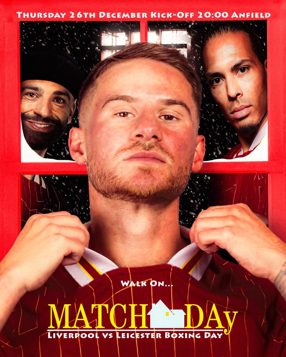 Made a festive Liverpool Matchday poster 🎄