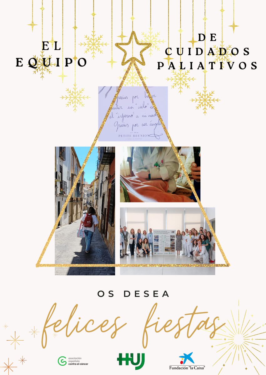 Marta Pino Psicoóncologa (@mpsicooncologa) on Twitter photo El Equipo de Cuidados Paliativos os desea felices fiestas. <a href="/ContraCancerJA/">ContraElCáncerJAÉN</a> <a href="/FundlaCaixa/">Fundación ”la Caixa”</a> <a href="/HospitalJaen/">Hospital Universitario de Jaén</a>
#EAPSJAÉN
#finaldevida #enfermedadesavanzadas #cuidadospaliativos El Equipo de Cuidados Paliativos os desea felices fiestas. <a href="/ContraCancerJA/">ContraElCáncerJAÉN</a> <a href="/FundlaCaixa/">Fundación ”la Caixa”</a> <a href="/HospitalJaen/">Hospital Universitario de Jaén</a>
#EAPSJAÉN
#finaldevida #enfermedadesavanzadas #cuidadospaliativos