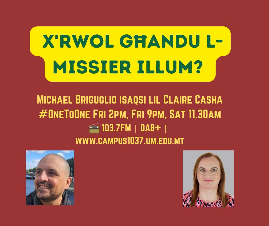 Din il-ġimgħa fuq #OneToOne Campus103.7

mikes-beat.blogspot.com/2024/10/one-to… #Malta