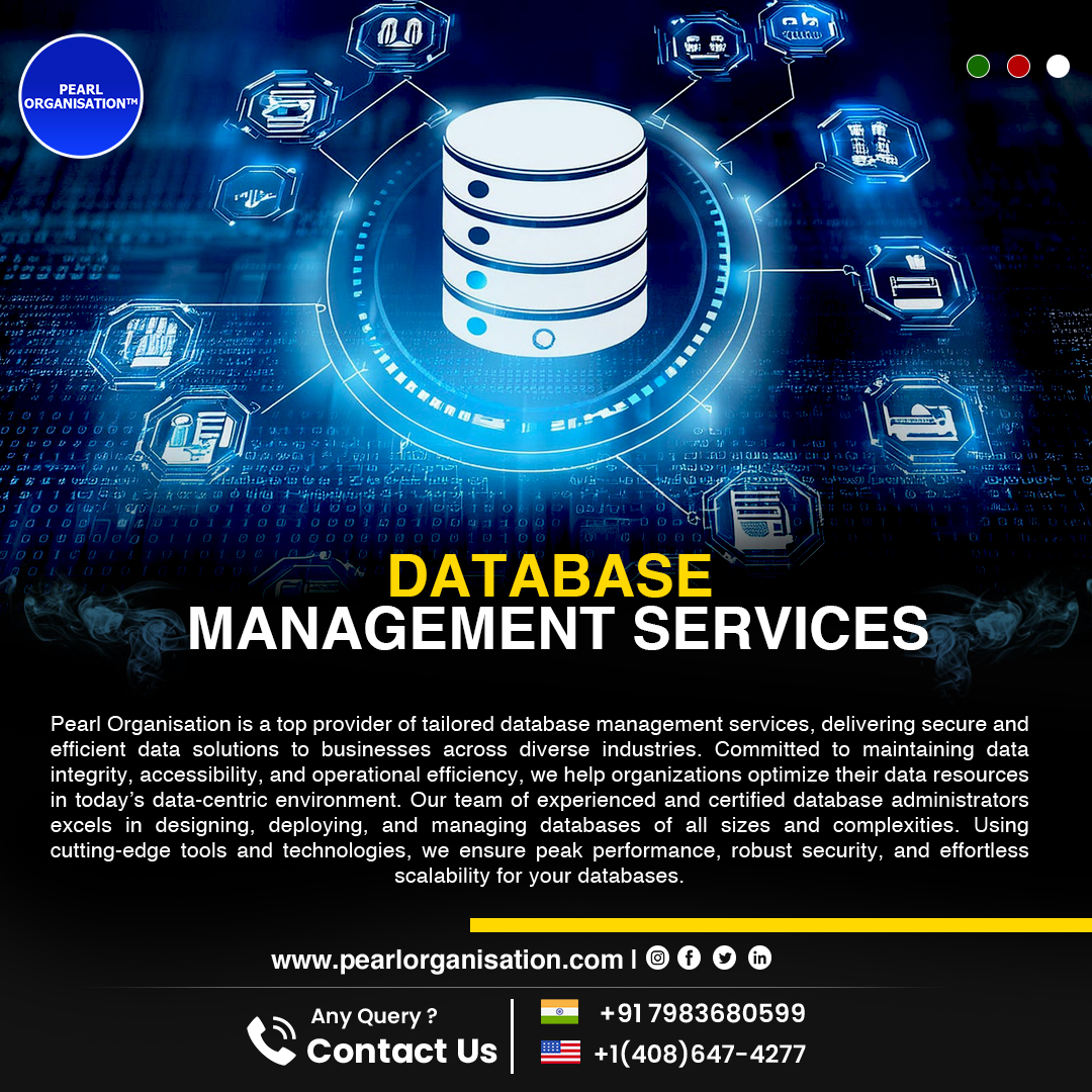 pearlorgs's tweet image. Pearl Organisation provides secure, efficient database management solutions, optimizing data assets for businesses across sectors. 
.
.
pearlorganisation.com
.
.
#Pearl_Organisation #databasemanagementsystem #IT_Services #digitaltransformation #technology #innovation