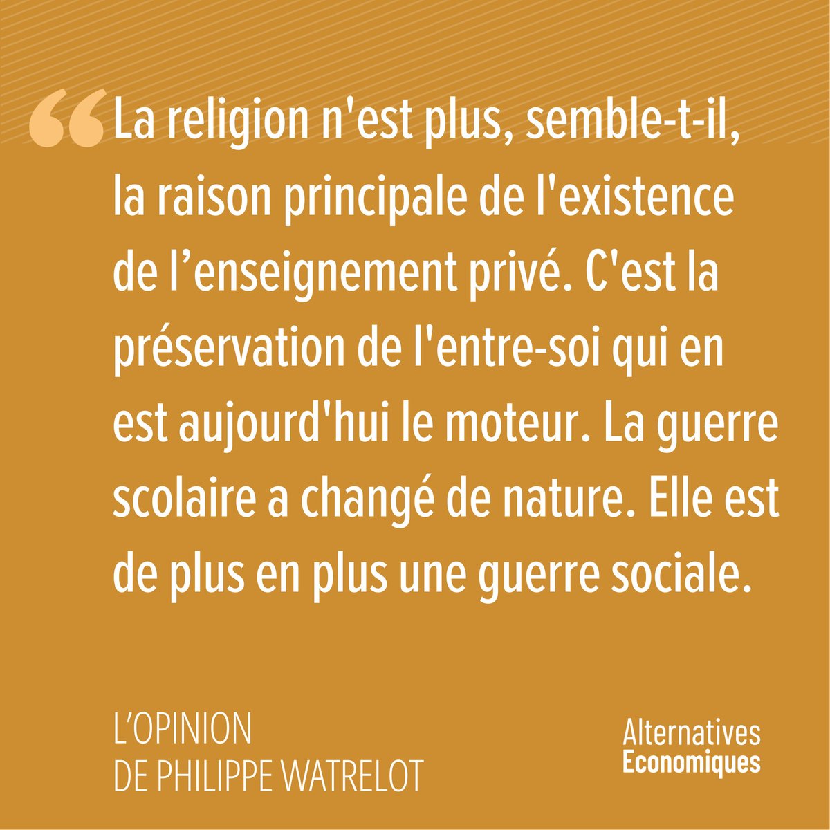Pourquoi les hommes politiques ne défendent pas davantage l’école publique
➡️ altereco.media/zMf