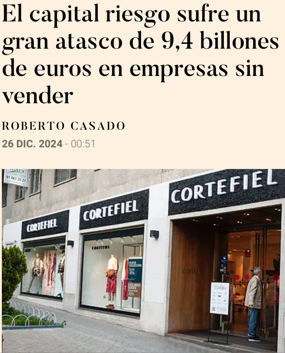 Bolsafacilya's tweet image. Cuidado con los fondos de #capitalriesgo que se ofrecen a particulares: 

1. Hay 9,4 billones de euros en empresas sin vender 

2. Son productos iliquidos 

3. Puedes sufrir un fuerte ajuste de valoración y perder mucho dinero 

4. Rentabilidades pasadas no garantizan nada