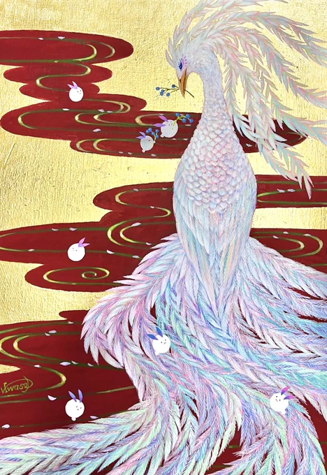 今年はアナログ絵をたくさん描きました。はじめの2枚は元日からの個展で販売予定です! #2024年自分が選ぶ今年の4枚 