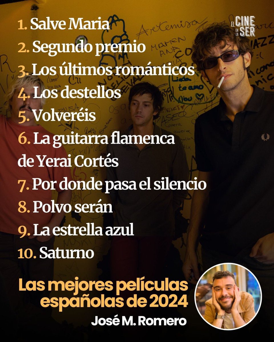 El cine en la SER (@elcineenlaser) on Twitter photo <a href="/Eliocastro/">Elio Castro</a> 💥 Los votos particulares de lo mejor del año
Las 10 películas españolas de <a href="/JoseMRomero/">Jose M. Romero</a> cadenaser.com/nacional/2024/… <a href="/Eliocastro/">Elio Castro</a> 💥 Los votos particulares de lo mejor del año
Las 10 películas españolas de <a href="/JoseMRomero/">Jose M. Romero</a> cadenaser.com/nacional/2024/…