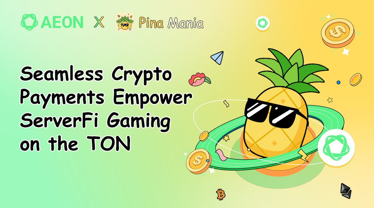 🌟 Thrilled to join forces with <a href="/AEON_Community/">AEON.XYZ</a> to redefine #ServerFi gaming on #TON!  🔥

Thanks to #AEON, Pina Mania players can now experience fast, secure, and seamless #crypto transactions directly within the game. 💫😎

Together, we're paving the way for the future of