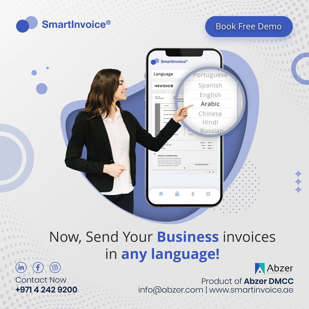abzer_tech's tweet image. Prepare and Share Customized Invoices in Any Language...

smartinvoice.ae

Call now: +971 42429200

#einvoice #SmartInvoice #Abzer #AbzerDMCC #fintech