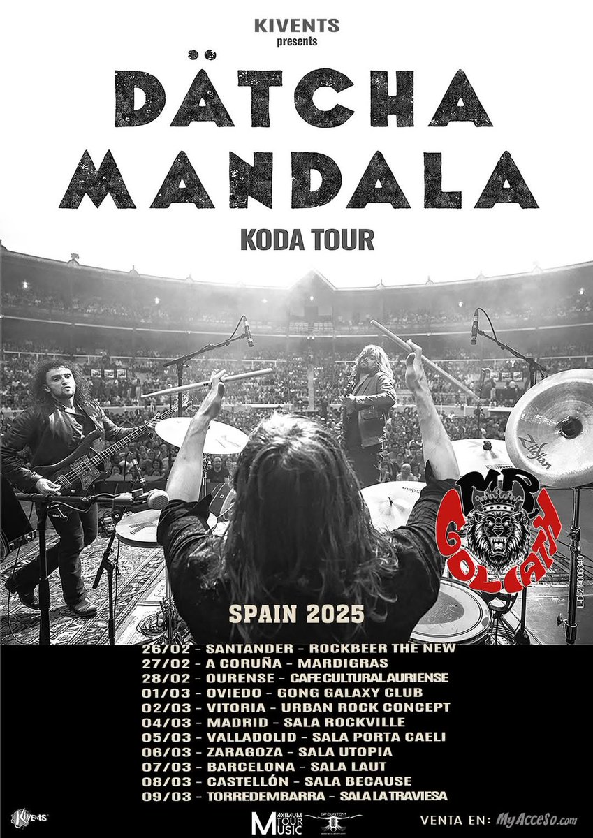 Koda Tour ✌🏽
Me voy de gira con <a href="/DatchaMandala/">Dätcha Mandala</a>. 
Dónde nos vemos?
kivents.com/datcha-mandala…

🦁