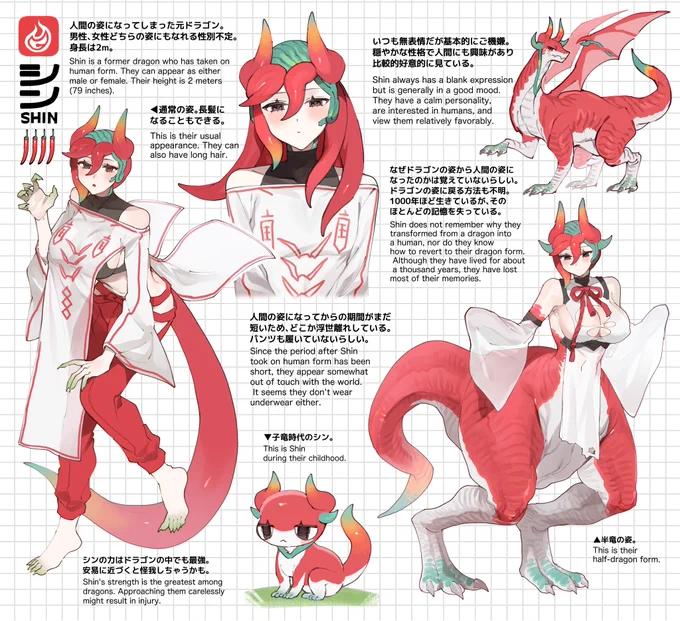 性別不定無表情人型ドラゴンのシンです。よろしくお願いします。 