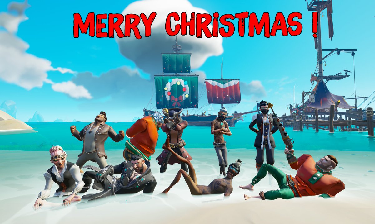 雖然遲了一天，但是祝大家聖誕快樂！施予節快樂！
Late for 1 day, but Merry Christmas！
And Happy Festival of Giving！
#seaofthieves #bemorepirate #MerryChristmas