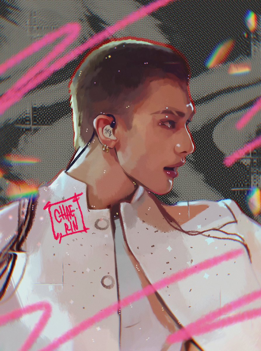 chaepples_'s tweet photo. Buzzcut debut💥🎄 @Stray_Kids 

#스트레이키즈 #straykidsfanart #Straykids #HYUNJIN #현진 https://t.co/WD1AbsjRTZ
