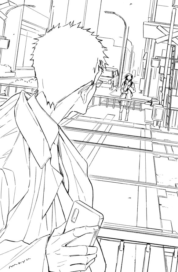 構図気に入っているかざみとあずさのシーン🖋️ 