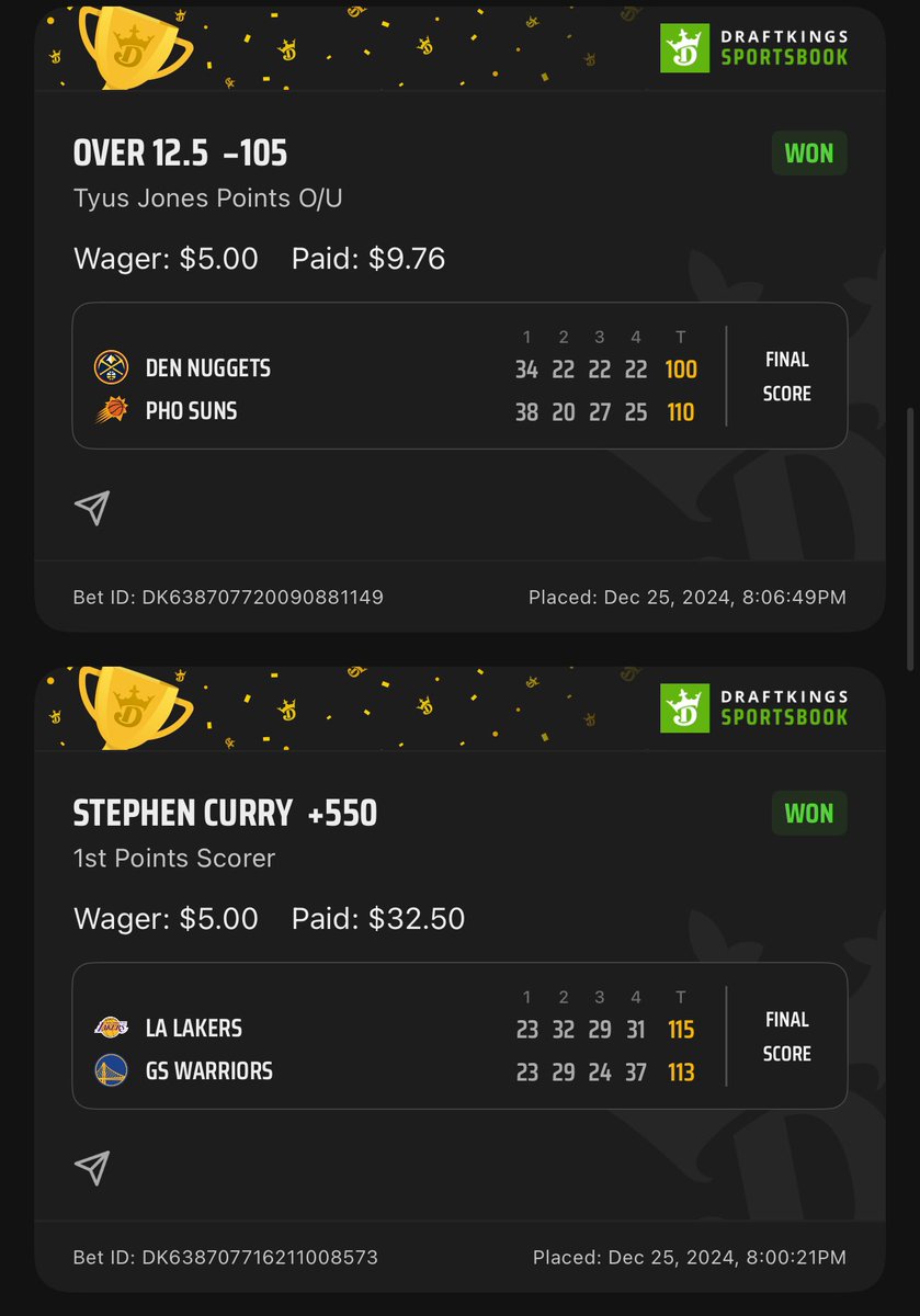 chevonphillip's tweet photo. BANG ‼️ 

OMG 😱 CASHED IT ✅

VIPs TOOK HOME A BAG FOR CHRISTMAS 🎁🎅🏾 

🔗 https://t.co/Rjf4y7lPr1

HAPPY HOLIDAYS 🎄💥

#GamblingX #Slipmas #GamblingTwitter #Christmas #NBAChristmasDay #NFLonNetflix https://t.co/RKSv8l4aq1