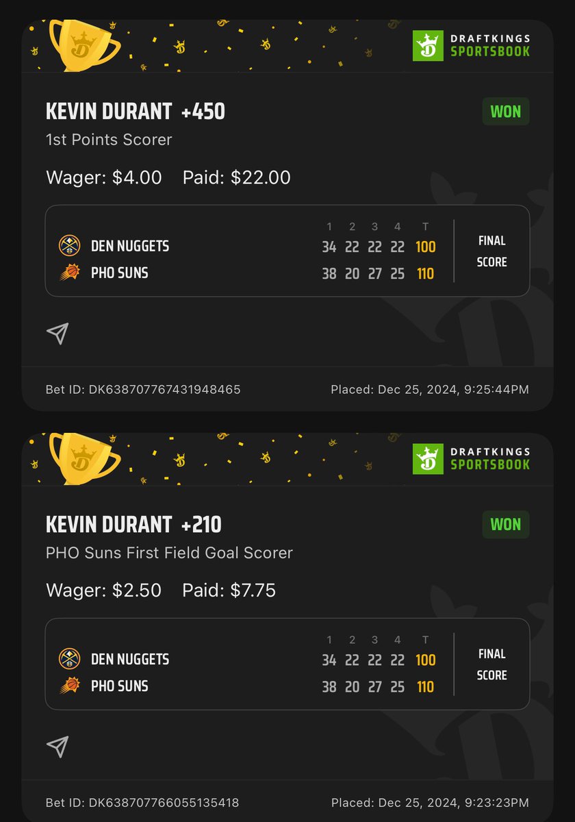 chevonphillip's tweet photo. BANG ‼️ 

OMG 😱 CASHED IT ✅

VIPs TOOK HOME A BAG FOR CHRISTMAS 🎁🎅🏾 

🔗 https://t.co/Rjf4y7lPr1

HAPPY HOLIDAYS 🎄💥

#GamblingX #Slipmas #GamblingTwitter #Christmas #NBAChristmasDay #NFLonNetflix https://t.co/RKSv8l4aq1