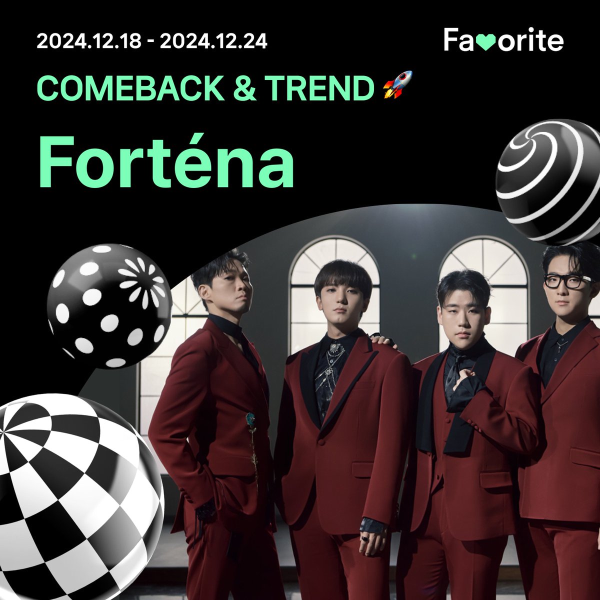 🔥COMEBACK &amp; TREND 🚀
Who is the winner? ✨

🙌 Congratulations Forténa 🙌

Benefits
1️⃣ PARNAS Media Tower Main Display
🗓 12/28~01/03 (Seolleung Side)
2️⃣ JoongAng Media Digital News Article
🗓 12/27
3️⃣ Bugs/Favorite SNS Upload
🗓 12/26

Vote now for a chance to
Receive various